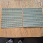 2x LEGO voetplaat 32x32 noppen grijs jaren '80, Ophalen of Verzenden, Gebruikt, Lego