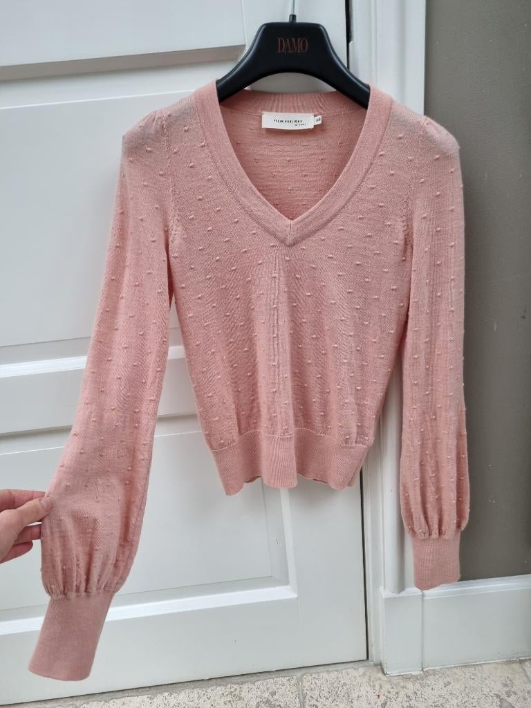 Plein Publique V-hals trui La Victoria 100% merinowol XS, Kleding | Dames, Plein Publique, Ophalen of Verzenden, Zo goed als nieuw