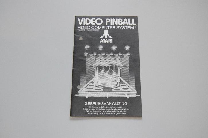 Atari 2600 : Video Pinball (alleen Nederlandse Handleiding), Spelcomputers en Games, Games | Atari, Gebruikt, Atari 2600, Overige genres