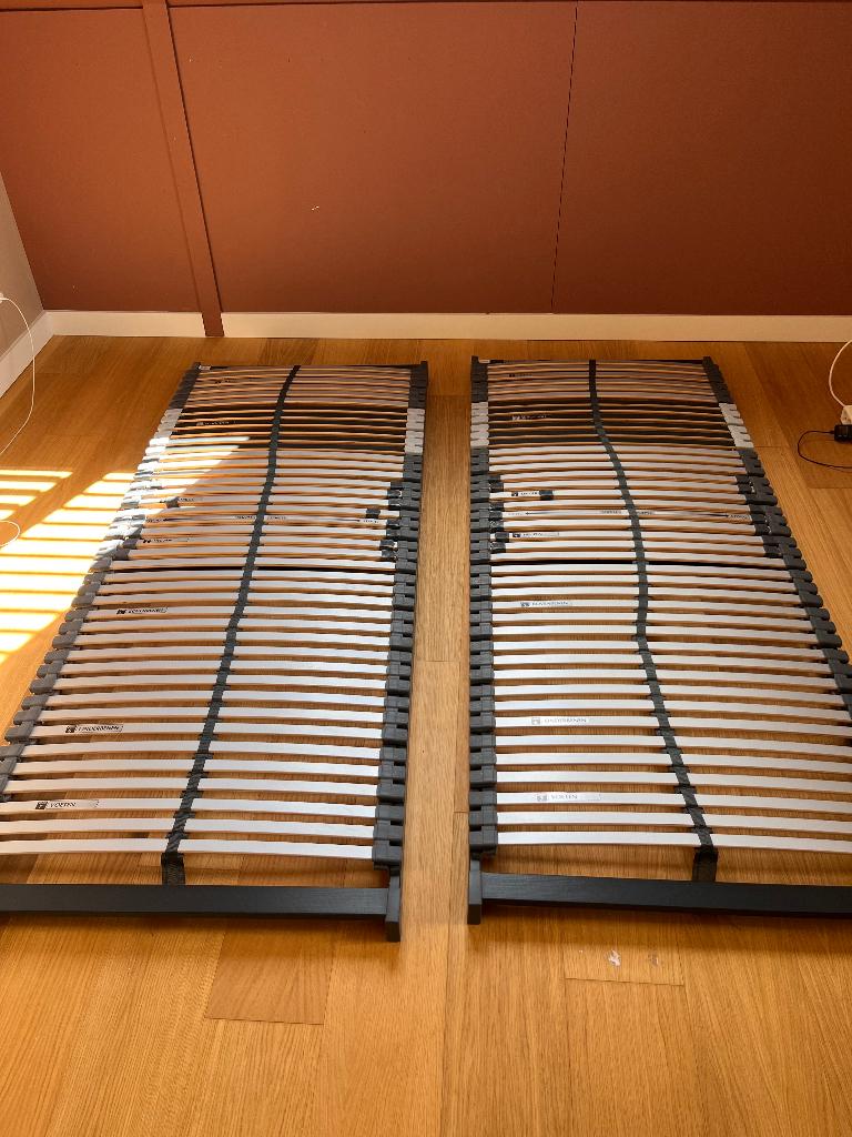 GRATIS 2x eenpersoons lattenbodem bossflex 600 vlak (80x200), Ophalen, Eenpersoons, Zo goed als nieuw, 80 cm