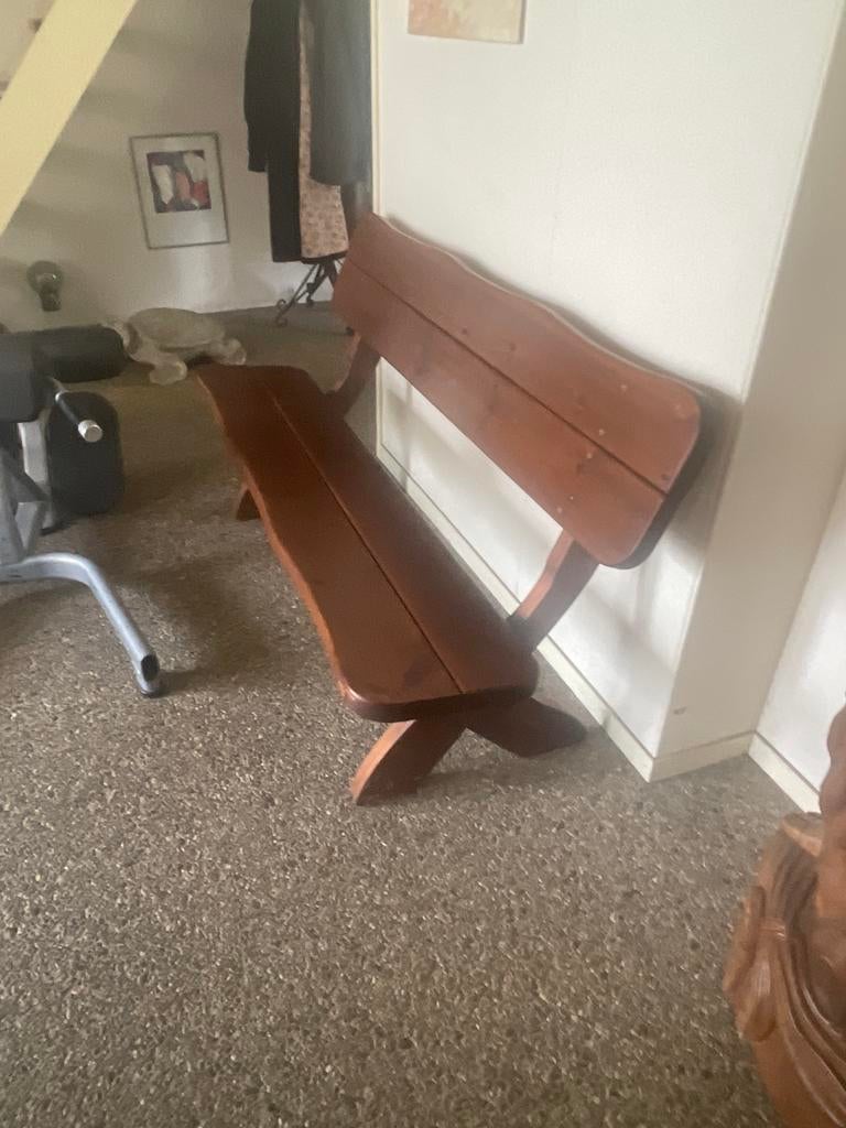 Houten tuinbank, ook voor binnen, Tuin en Terras, Tuinstoelen, Ophalen, Gebruikt, Hout