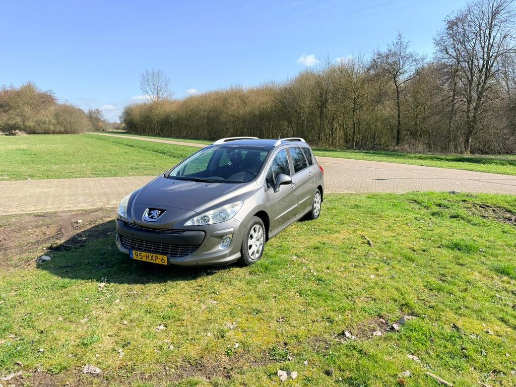 Peugeot 308 1.6 VTI 16V SW 7P 2009 Grijs, Auto's, Voorwielaandrijving, Navigatiesysteem, 4 cilinders, 7 stoelen