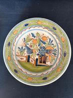 Antiek Makkums aardewerken bord., Ophalen