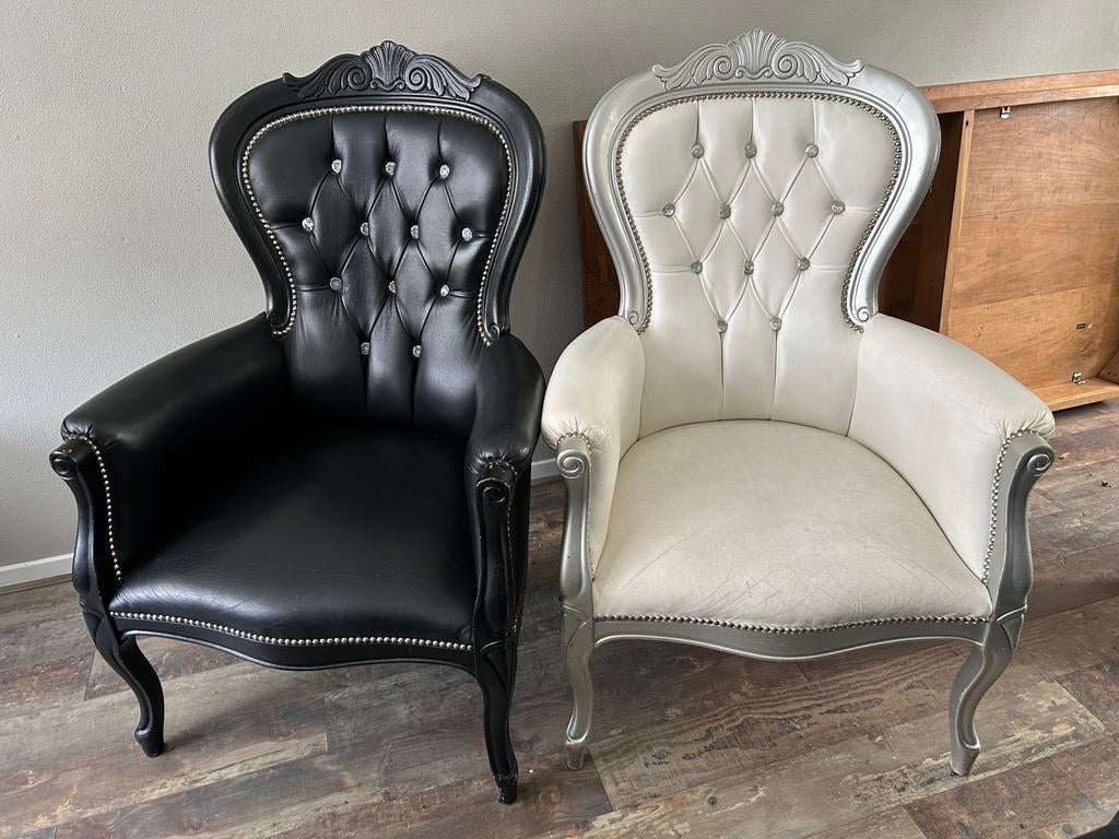 Barok stoelen (Francise), Huis en Inrichting, Stoelen, Ophalen, Overige materialen, Gebruikt, Wit