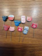 198 Vintage Unox Speldjes Collectie, Verzamelen, Speldjes, Pins en Buttons, Ophalen of Verzenden, Gebruikt, Merk, Speldje of Pin