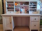 Ikea Hemnes bureau met opbouw lades planken !!opknapper!!, Huis en Inrichting, Bureaus, Ophalen, Gebruikt, Bureau