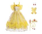Prinsessenjurk - Belle jurk - Rode cape maat 86 tm 152, Kinderen en Baby's, Nieuw, Meisje, Ophalen of Verzenden