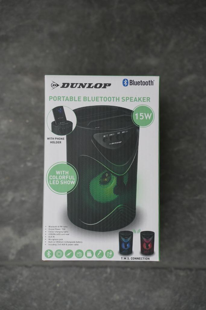 Dunlop Portable Bluetooth Speaker, Audio, Tv en Foto, Luidsprekers, Nieuw, Overige typen, Minder dan 60 watt, Overige merken, Ophalen of Verzenden