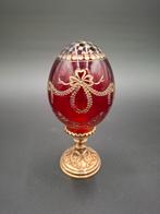 Origineel Fabergé ei verguld zilveren voet, Antiek en Kunst, Ophalen of Verzenden, Zilver
