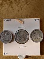 3x 5 Cent 1907-1909 Wilhelmina - Zeldzaam!, Ophalen of Verzenden, Koningin Wilhelmina, 5 cent, Losse munt