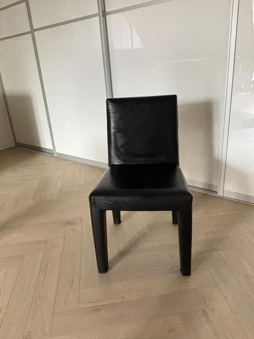 B&B Italia eetkamerstoelen, Huis en Inrichting, Stoelen, Zo goed als nieuw, Vier, Leer, Zwart, Ophalen