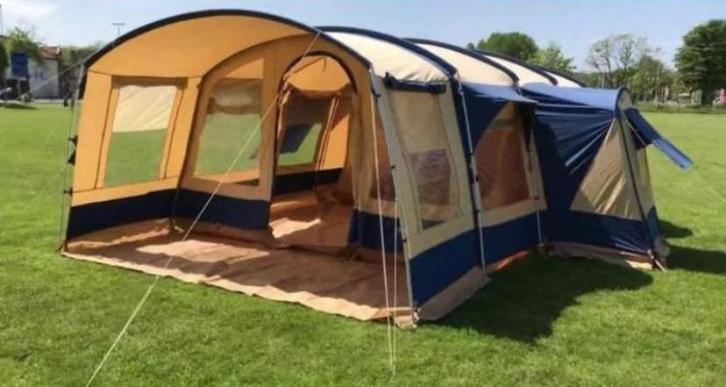 Idaho 4 persoons tunneltent polycotton/PE vrijbuiter, Caravans en Kamperen, Tenten, Zo goed als nieuw, Ophalen