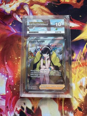 Pokemonkaart ACE Grading 10 Elesa’s Sparkle Crown Zenith beschikbaar voor biedingen