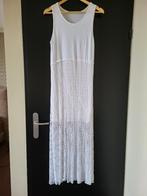 Ibiza style jurk maat S/M, Maat 38/40 (M), Onder de knie, Wit, Zo goed als nieuw
