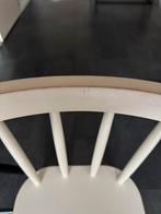 Houten stoel - Wit/Zwart, Huis en Inrichting, Stoelen, Ophalen, Gebruikt, Wit, Eén