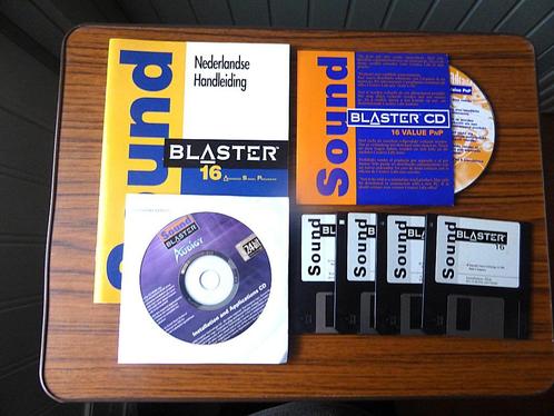 Soundblaster 16 diskettes, cd-roms en handleiding, Computers en Software, Vintage Computers, Ophalen of Verzenden