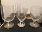 Glaasjes met zilveren voetjes, 5st (1koop), Verzamelen, Ophalen, Zo goed als nieuw, Borrel- of Shotglas