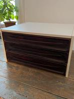 VINTAGE LADEKASTJE 3 LADEN NACHTKASTJE OPBERGER, Minder dan 50 cm, Gebruikt, Ophalen of Verzenden, 3 of 4 laden