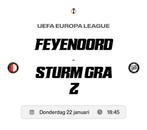 Feyenoord sturm graz 1 ticket vak x, Eén persoon