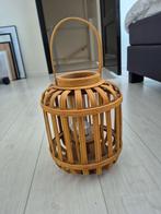 Windlicht, bamboe, Huis en Inrichting, Woonaccessoires | Kandelaars en Kaarsen, Ophalen, Zo goed als nieuw, Hout, 25 tot 50 cm