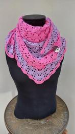 Moederdagkado! Gehaakte omslagdoek sjaal paars roze, Kleding | Dames, Maat 42/44 (L), Nieuw, Ophalen of Verzenden, Handgemaakt