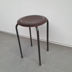 Houten schoolkruk - donkerbruin - 50 cm hoog, Gebruikt