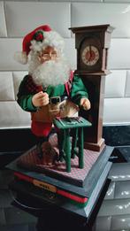 holiday creations kerstman met hondje bij klok, Ophalen, Gebruikt