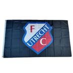 Grote voetbal vlag FC Utrecht zwart (150x90cm), Ophalen of Verzenden, Nieuw, F.C. Utrecht, Overige typen