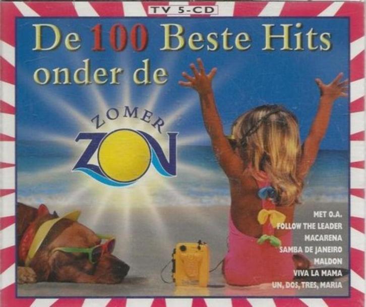 De 100 Beste Hits Onder De Zomerzon 5XCD, Cd's en Dvd's, Cd's | Verzamelalbums, Zo goed als nieuw, Pop, Verzenden