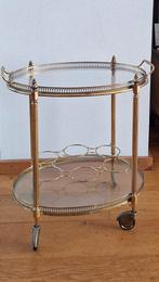 Antieke Serveerwagen met Glas, Minder dan 50 cm, Gebruikt, 50 tot 100 cm, Glas