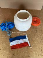 Boot ton, anker met touw en NL vlag, Ophalen of Verzenden, Gebruikt, Overige typen