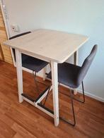 Bartafel + 2 barkrukken, Ophalen, Met voetsteun, Zo goed als nieuw, 90 cm of meer