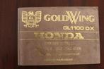 Honda GL1100 DX Goldwing owner's manual GL 1100 handbuch, Motoren, Handleidingen en Instructieboekjes, Honda