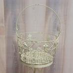 Mand van metaal met hengsel voor buiten of binnen, Tuin, Rond, Nieuw, Ophalen of Verzenden