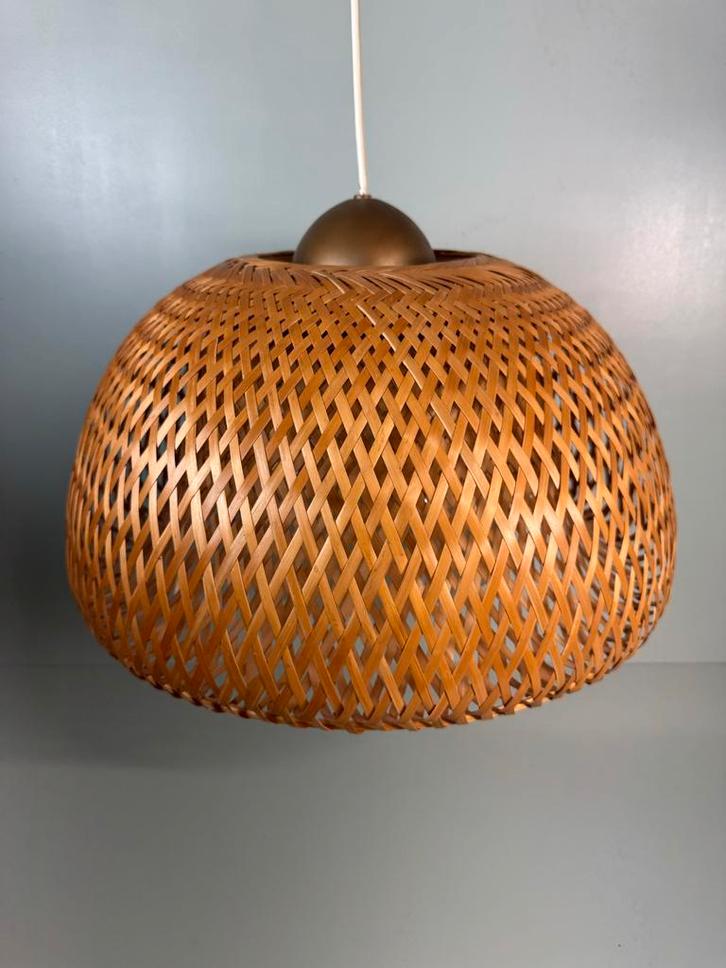 IKEA Boja Hanglamp Rotan - Sfeervol Licht, Huis en Inrichting, Lampen | Hanglampen, Zo goed als nieuw, Minder dan 50 cm, Hout