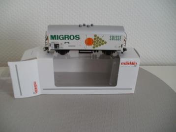 1xMarklin Ho Migros grote goederenwagon (DB) no 48150+ovp. beschikbaar voor biedingen