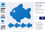 Antislip bad stickers vis blauw set van 5 stuks (NIEUW), Nieuw, Blauw, Ophalen of Verzenden