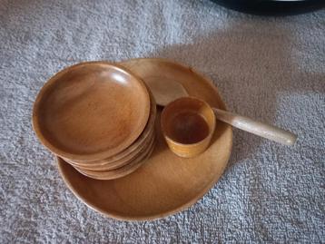 Vintage Houten Pindasetje van vroeger beschikbaar voor biedingen