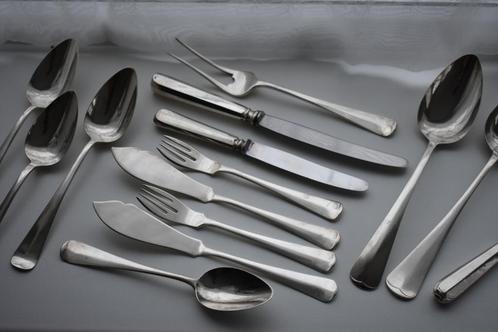 Van Kempen zilveren Haags Lofje cassette aanvullingen messen, Antiek en Kunst, Antiek | Goud en Zilver, Zilver, Ophalen of Verzenden