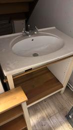 Wastafel met mengkraan en kast, Huis en Inrichting, Badkamer | Badkamermeubels, Ophalen, 50 tot 100 cm, Zo goed als nieuw, Minder dan 100 cm