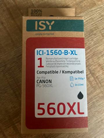 nieuw printer inkt  ISY ICI-1560-B-XLCanon PG560xl  beschikbaar voor biedingen