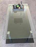 Glazen salontafel 140 x 70, Huis en Inrichting, Tafels | Salontafels, Ophalen, Gebruikt, 100 tot 150 cm, 50 tot 100 cm