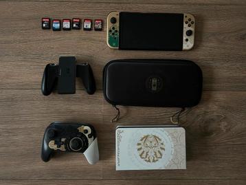 Totk oled nintendo switch set + 6 games en 256gb sd kaart beschikbaar voor biedingen