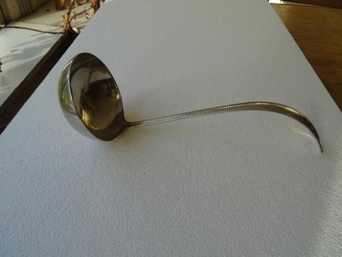 Antieke zilveren parelrand soeplepel 2e gehalte 1924, Antiek en Kunst, Antiek | Goud en Zilver, Zilver, Ophalen of Verzenden