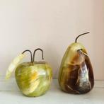 Vintage 50s onyx appel en peer, Antiek en Kunst, Verzenden