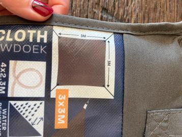 Zonwering schaduwdoek 3x3 vierkant  beschikbaar voor biedingen