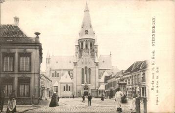 Steenbergen  Markt met R.K. Kerk 1901 Prachtkaart beschikbaar voor biedingen
