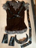 Viking Kostuum Bruin Grijs, Kleding | Dames, Ophalen, Zo goed als nieuw, Maat 42/44 (L), Carnaval