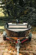 Robuuste Aluminium motorboot + Trailer + 15 PK Suzuki, Watersport en Boten, Ophalen, 10 tot 30 pk, Aluminium, Benzine