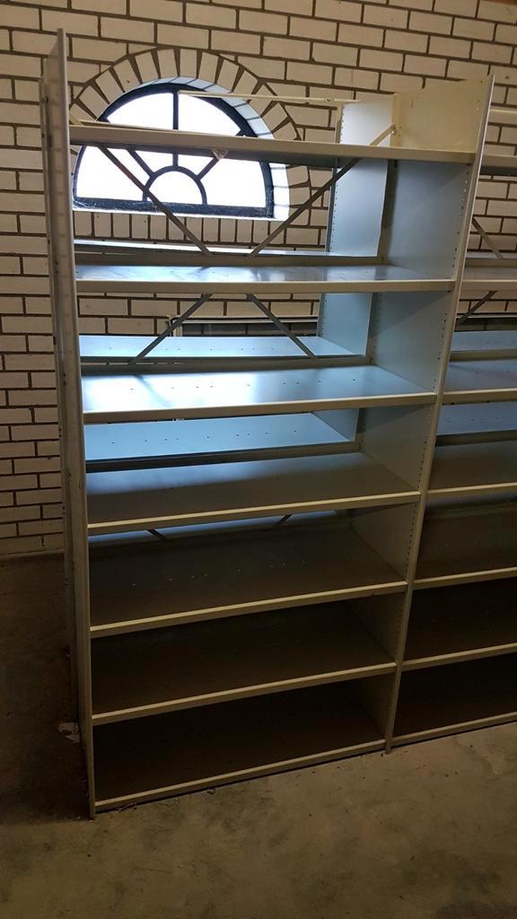 Magazijnstelling 40 meter rekken archief stelling kasten, Huis en Inrichting, Kasten | Stellingkasten, Gebruikt, Ophalen